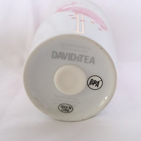 David's Tea Pink‎ Flamingo Holiday Christmas Ceramic BPA Free Travel Mug - Picture 7 of 7
